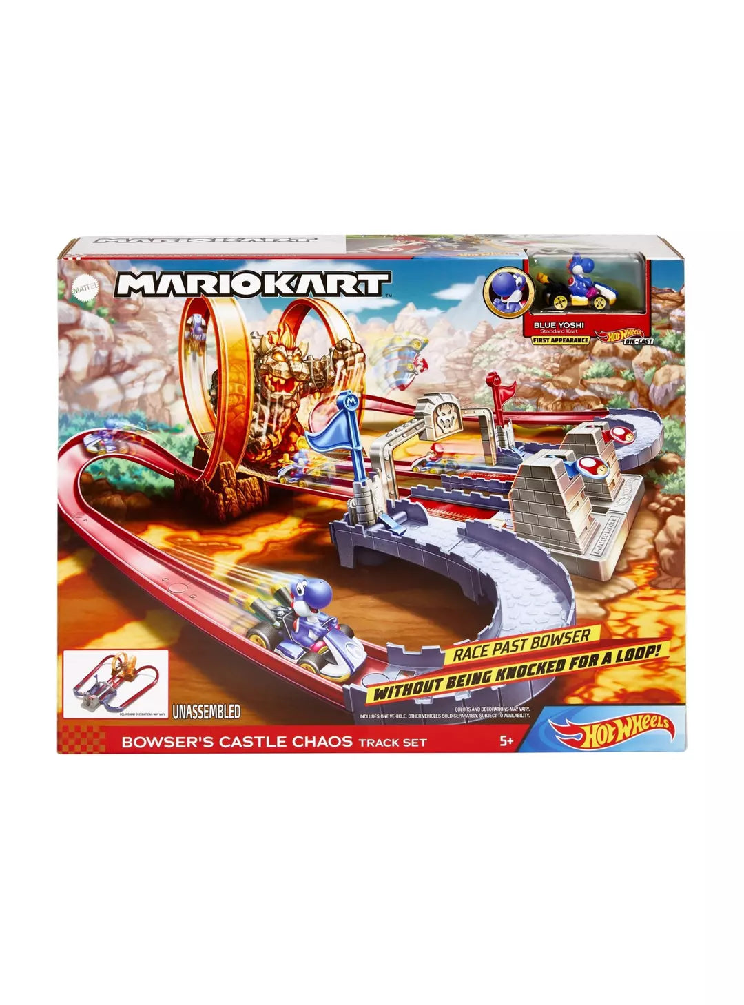 Hot Wheels Mario Kart Pista de Juguete Castillo de Bowser