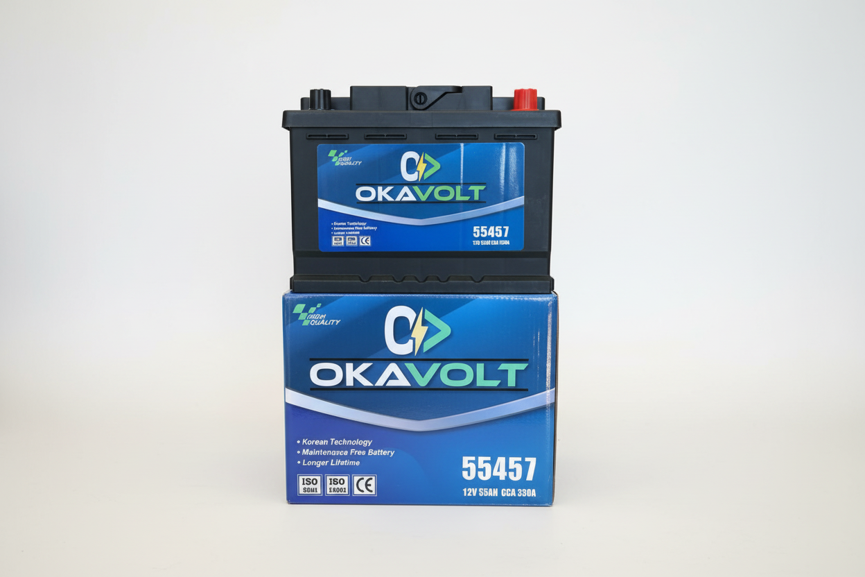 Bateria 55AH 330CCA OKAVOLT City Car