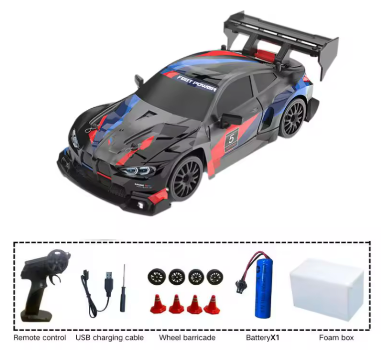 Auto a control remoto Drift BMW negro