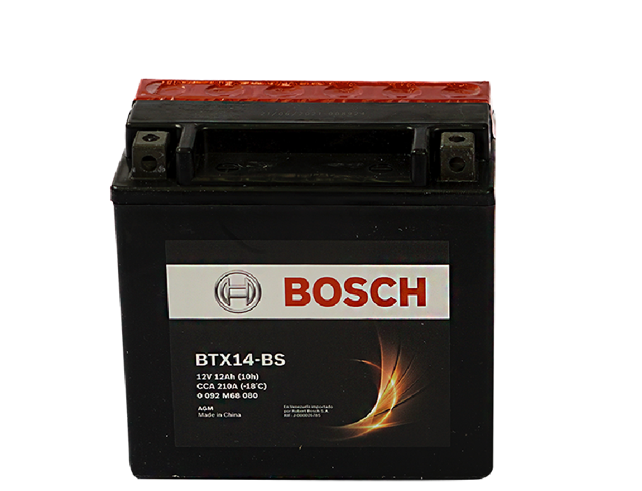 BATERIA BOSCH AGM M6 BTX14 12 AH 210 CCA