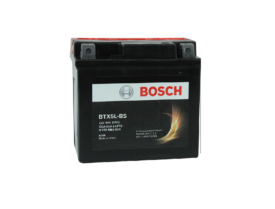 BATERIA BOSCH AGM M6 BTX5L 4 AH 90CCA