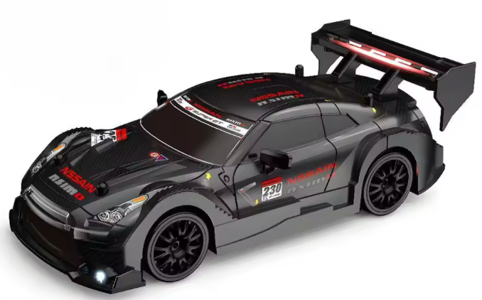 Auto a control remoto Drift-deportivo Nissan GTR negro