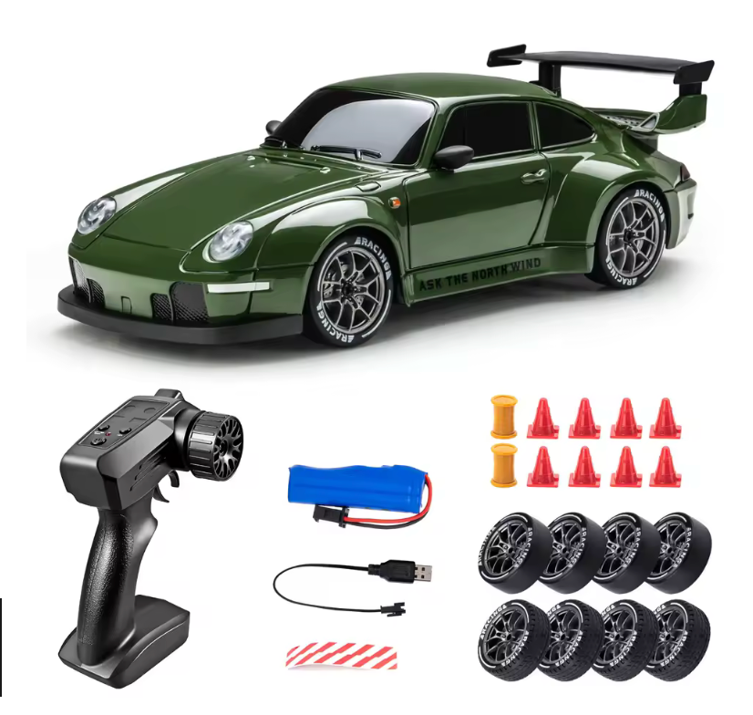 Auto a control remoto Porsche 911 GT verde