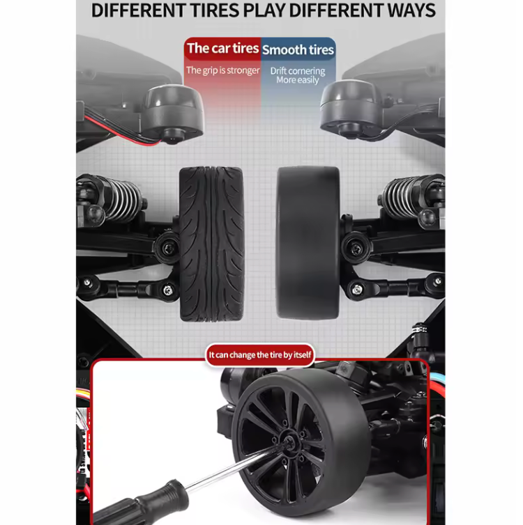 Auto a control remoto alta velocidad 4WD 35 km/h 2,4G Dodge