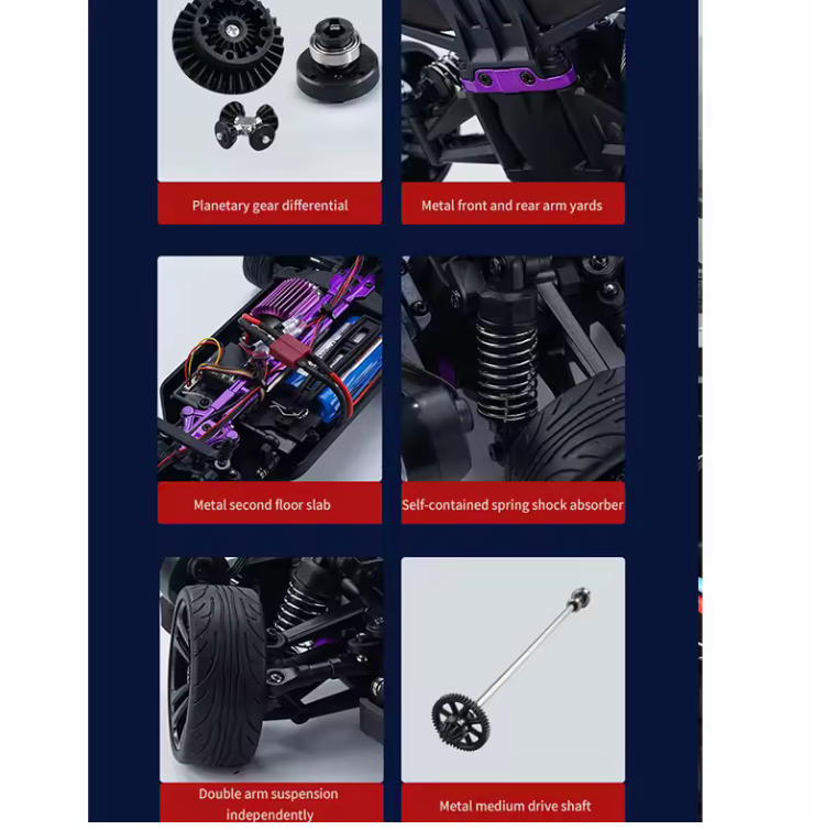 Auto a control remoto alta velocidad 4WD 35 km/h 2,4G Dodge