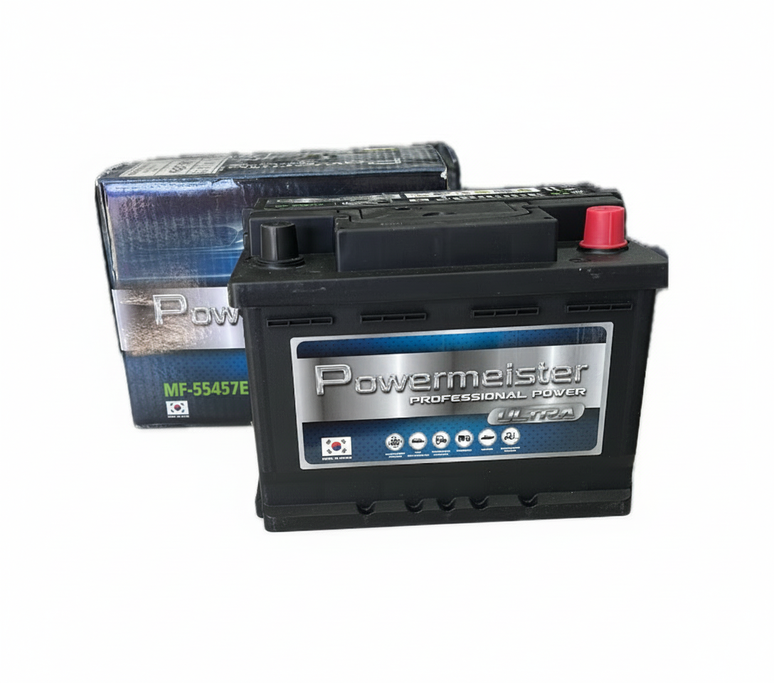 Batería Powermeister 55Ah 390CCA MF 55457E | Proveedor Oficial Gildemeister