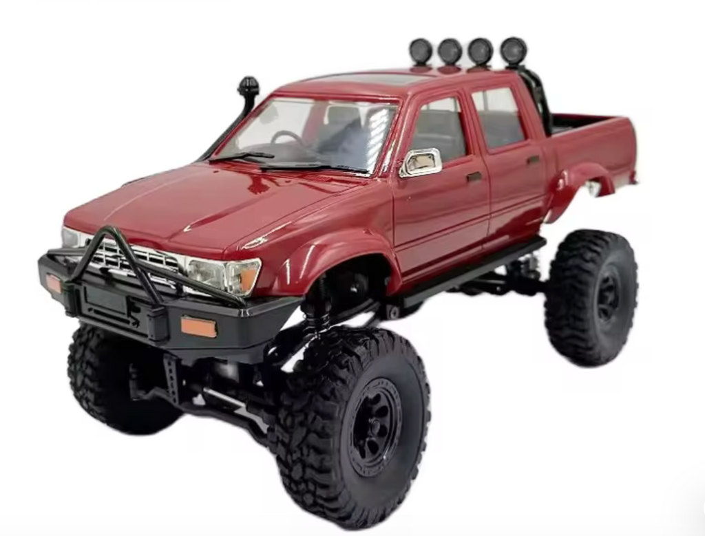 Auto RC Toyota Hilux 1:16 4WD 2.4G — Rojo y Blanco