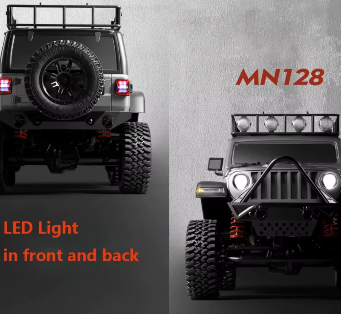 Auto RC Jeep Wrangler Naranjo a escala 1:12 con control remoto 2.4G