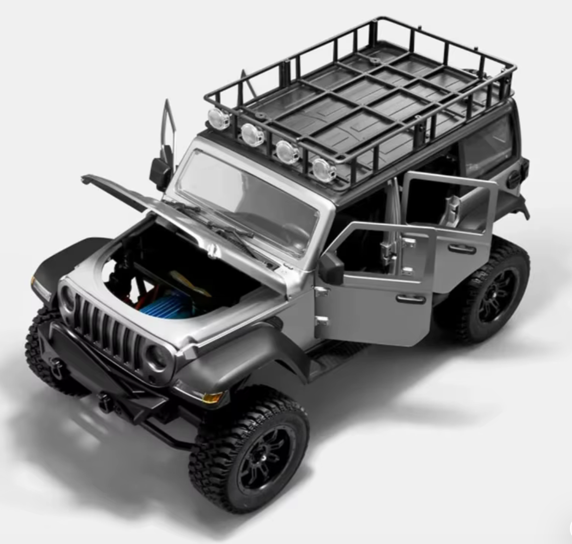 Auto RC Jeep Wrangler Naranjo a escala 1:12 con control remoto 2.4G