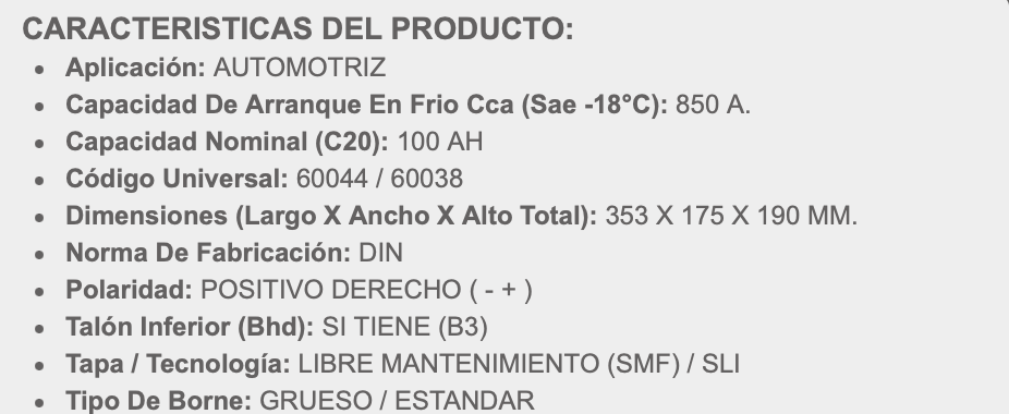 BATERIA BOSCH.100AH 850cca S4 SMF 60044