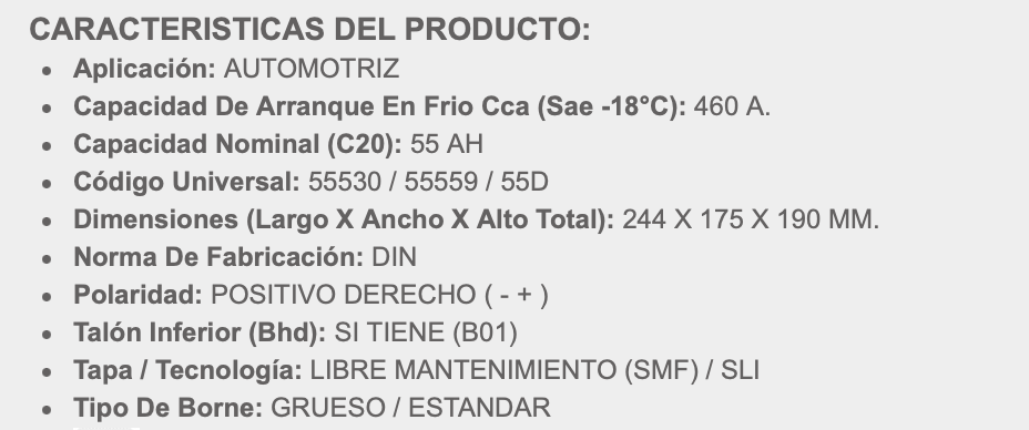 BATERIA BOSCH 55AH 460CCA_S4 55DH-H5-B