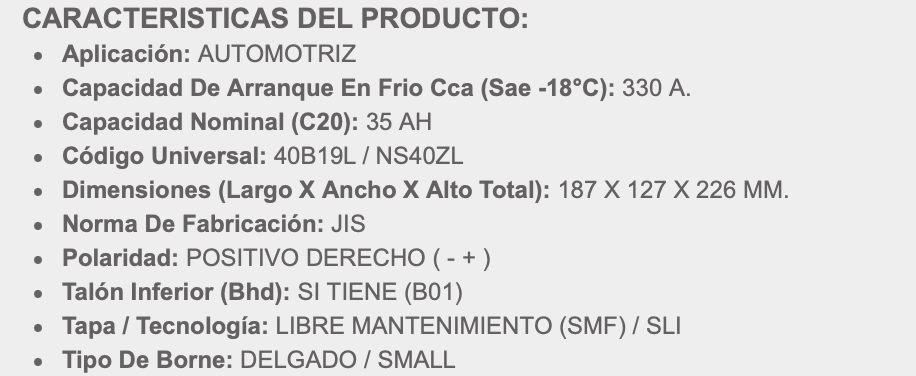 BATERIA BOSCH 35AH 330CCA S4 35DA-151R-B