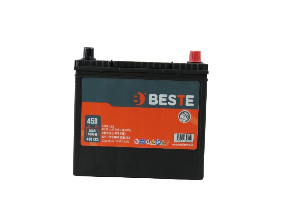 Batería Beste SMF NS60L 45Ah 400CCA (-/+)