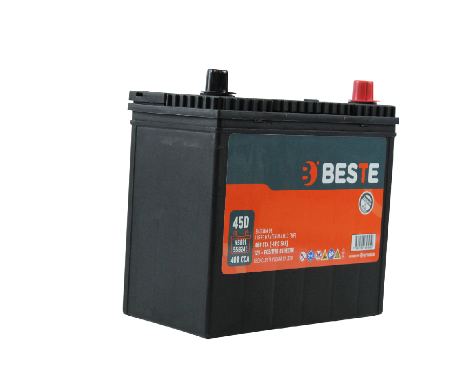 Batería Beste SMF NS60L 45Ah 400CCA (-/+)