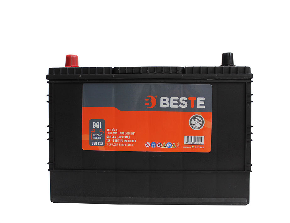 Batería BESTE 90Ah 630CCA MF NX120-7 | Libre de Mantenimiento