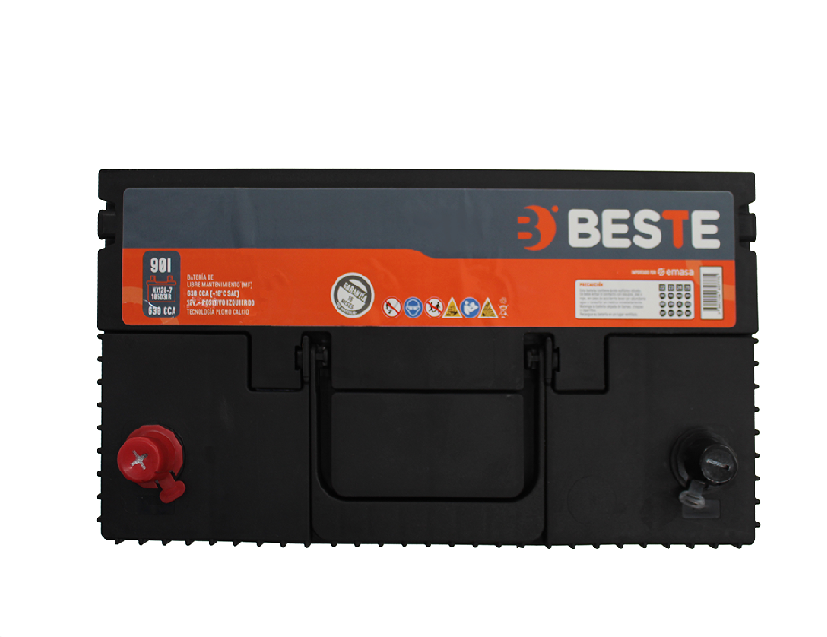 Batería BESTE 90Ah 630CCA MF NX120-7 | Libre de Mantenimiento