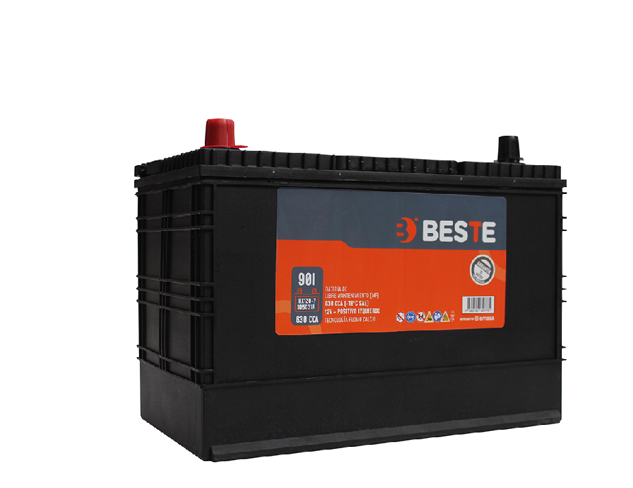 Batería BESTE 90Ah 630CCA MF NX120-7 | Libre de Mantenimiento