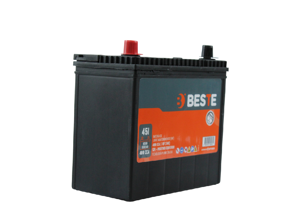 Batería BESTE 45AH 400CCA MF NS60 – Libre de Mantenimiento