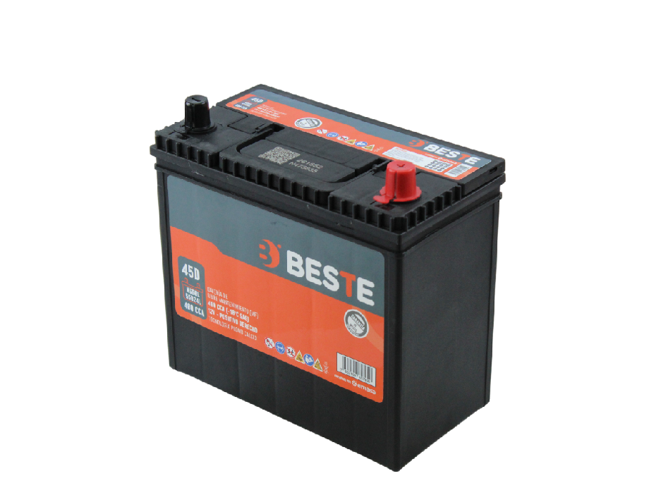 Batería BESTE 45AH 400CCA MF NS60L – Libre de Mantenimiento