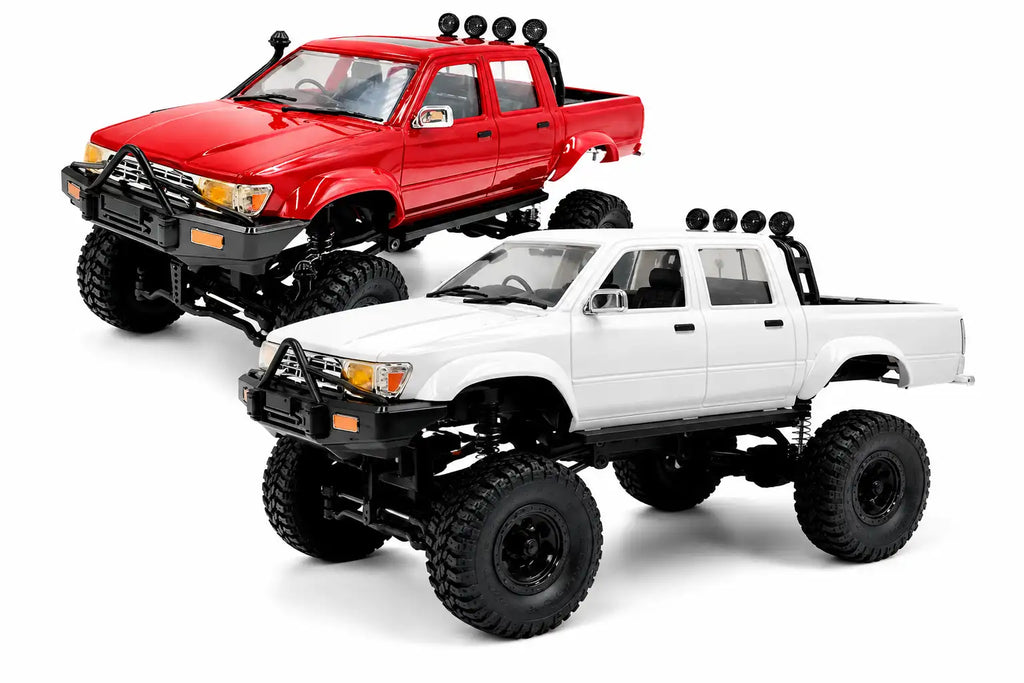 Auto RC Toyota Hilux 1:16 4WD 2.4G — Rojo y Blanco