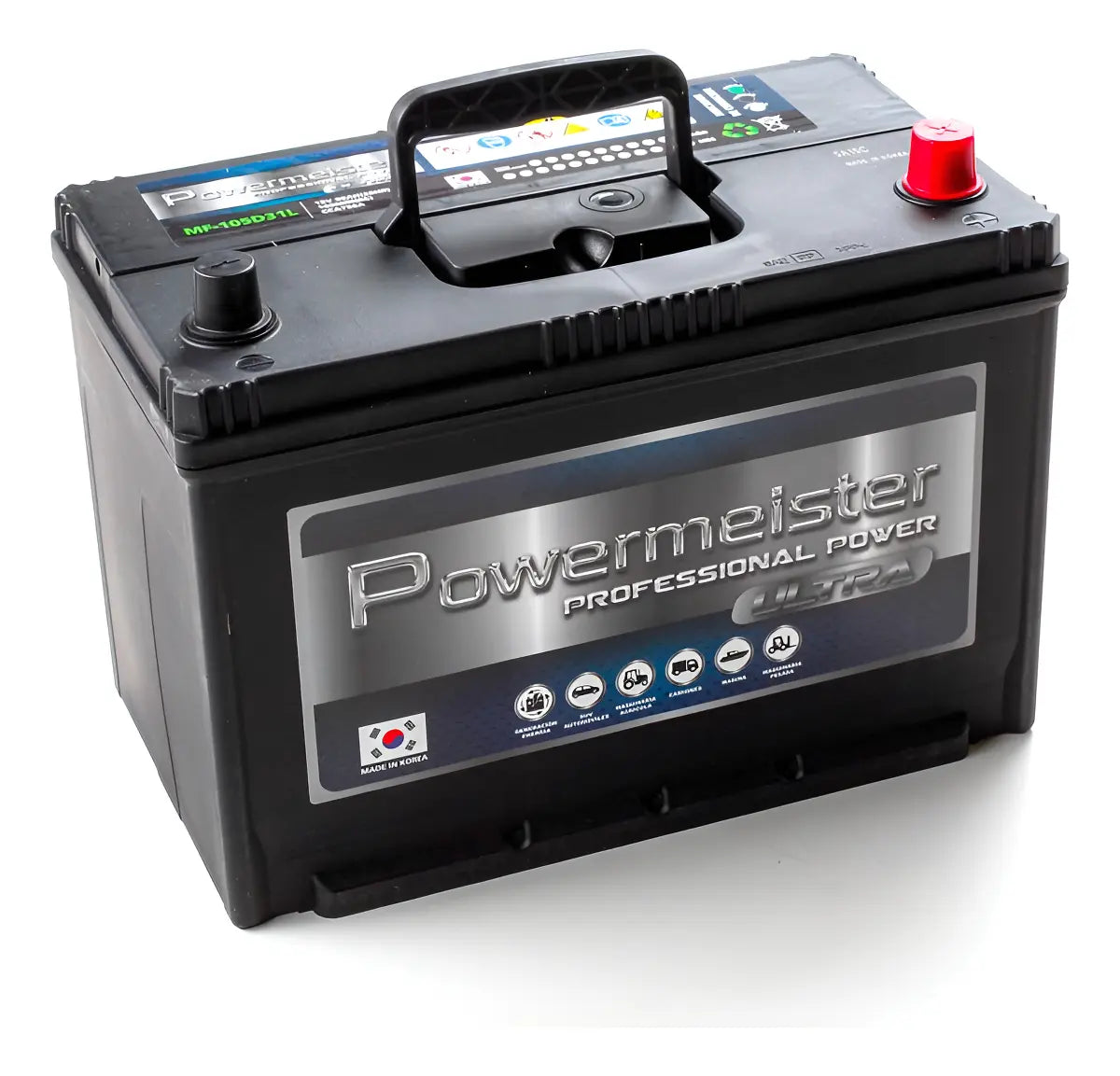 Batería Powermeister 90Ah 750CCA MF 105D31L | Proveedor Oficial Gildemeister