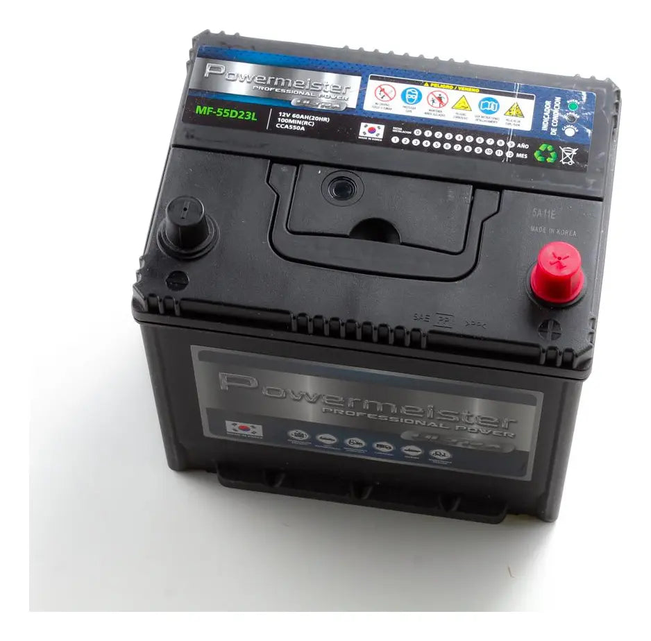 Batería Powermeister 60Ah 550CCA MF 55D23L | Proveedor Oficial Gildemeister
