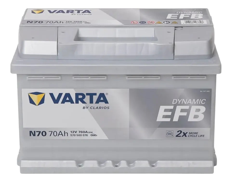 Batería Varta 70Ah Efb(-/+) 760Cca Star-Stop N70