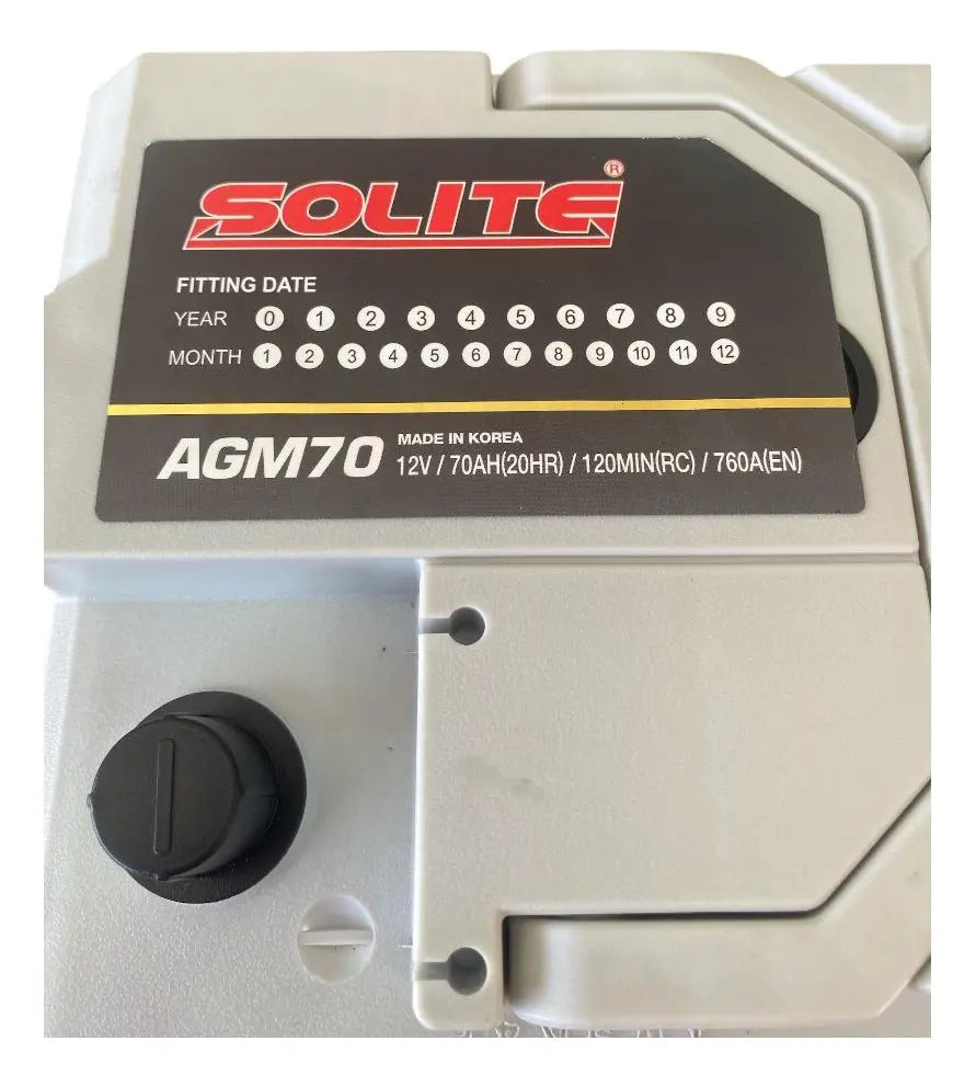 Batería SOLITE AGM70 Start-Stop 70AH 760CCA /Reemplazo EFB Premium