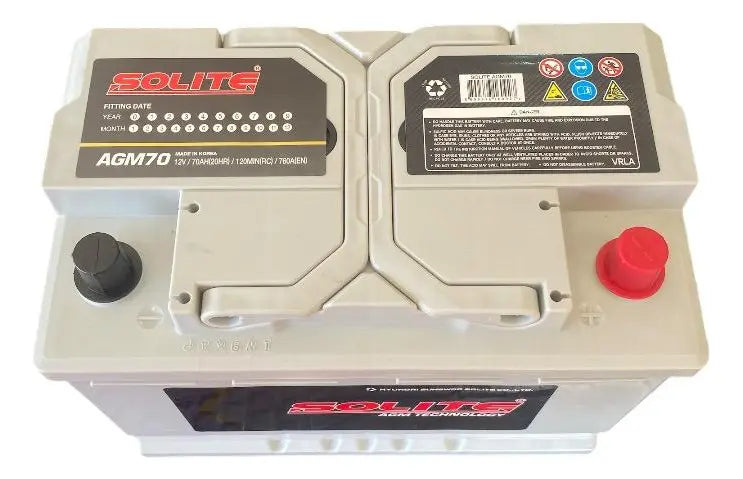 Batería SOLITE AGM70 Start-Stop 70AH 760CCA /Reemplazo EFB Premium