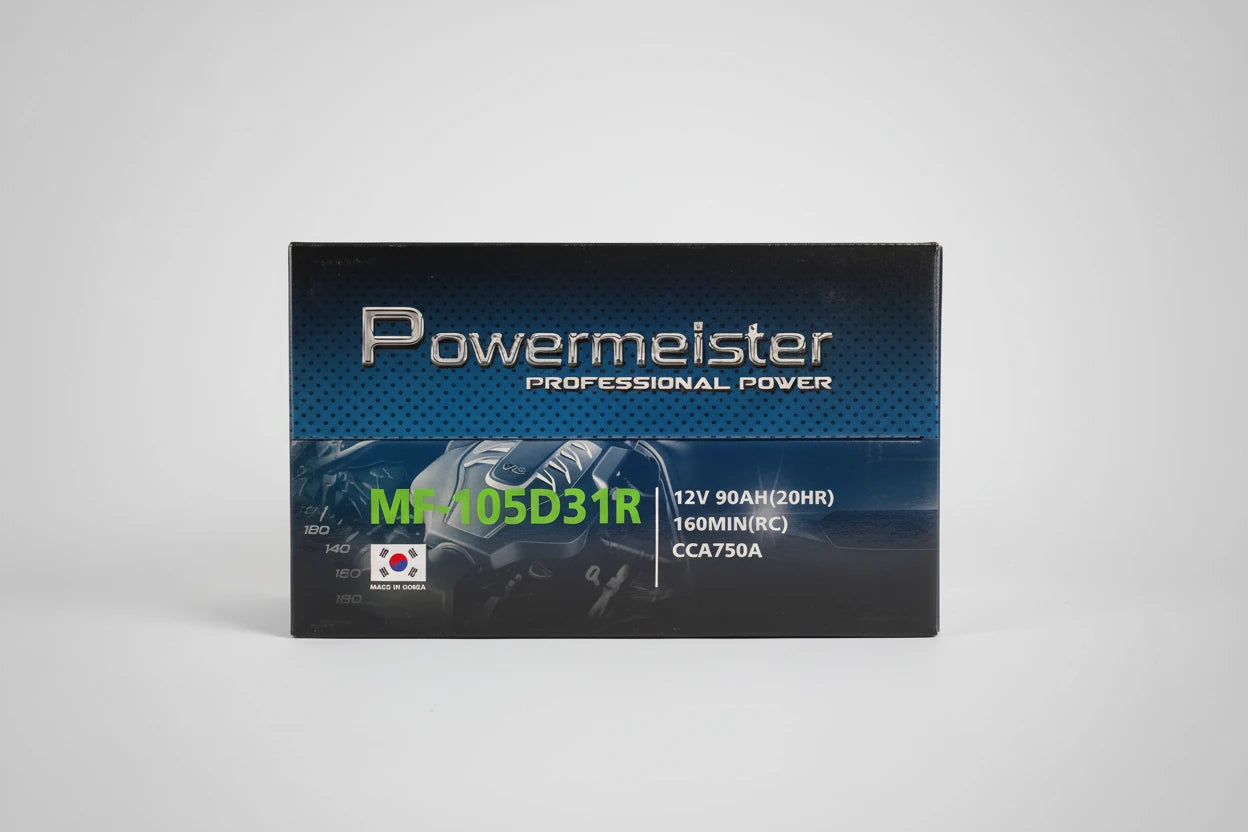 Batería Powermeister 90Ah 750CCA MF 105D31R | Proveedor Oficial Gildemeister