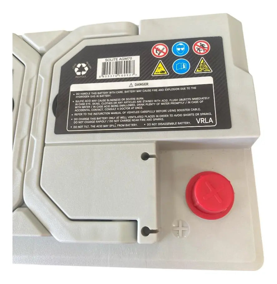 Batería SOLITE AGM70 Start-Stop 70AH 760CCA /Reemplazo EFB Premium