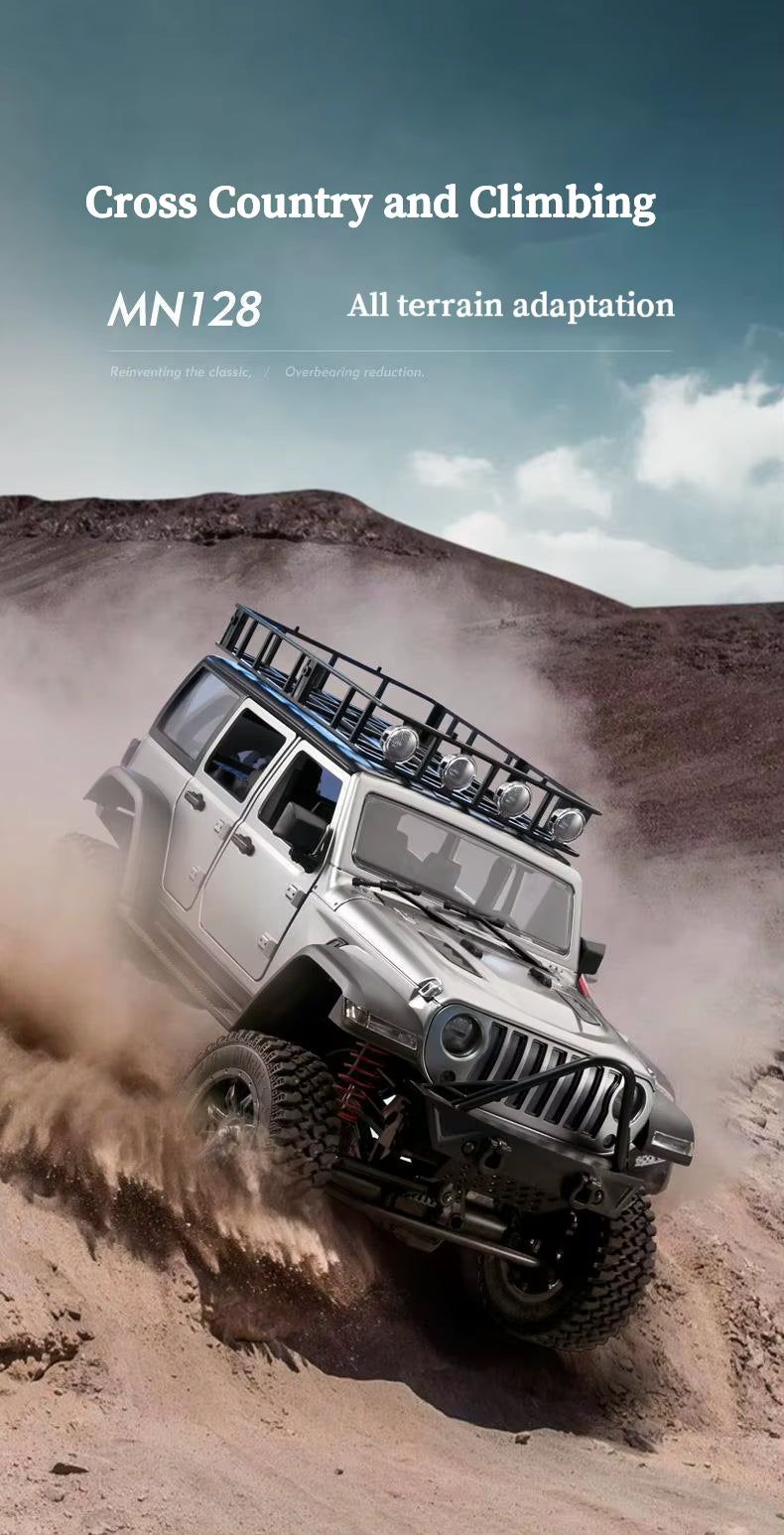 Auto RC Jeep Wrangler Naranjo a escala 1:12 con control remoto 2.4G