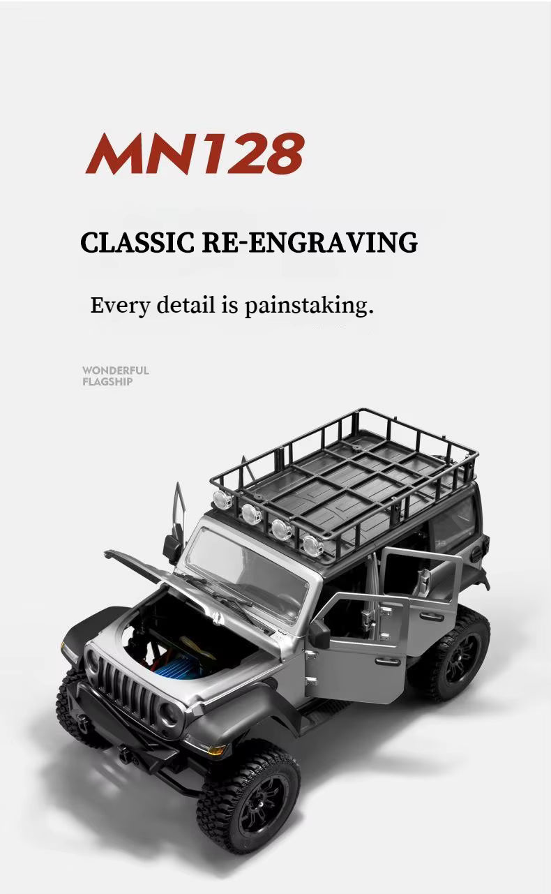 Auto RC Jeep Wrangler Naranjo a escala 1:12 con control remoto 2.4G