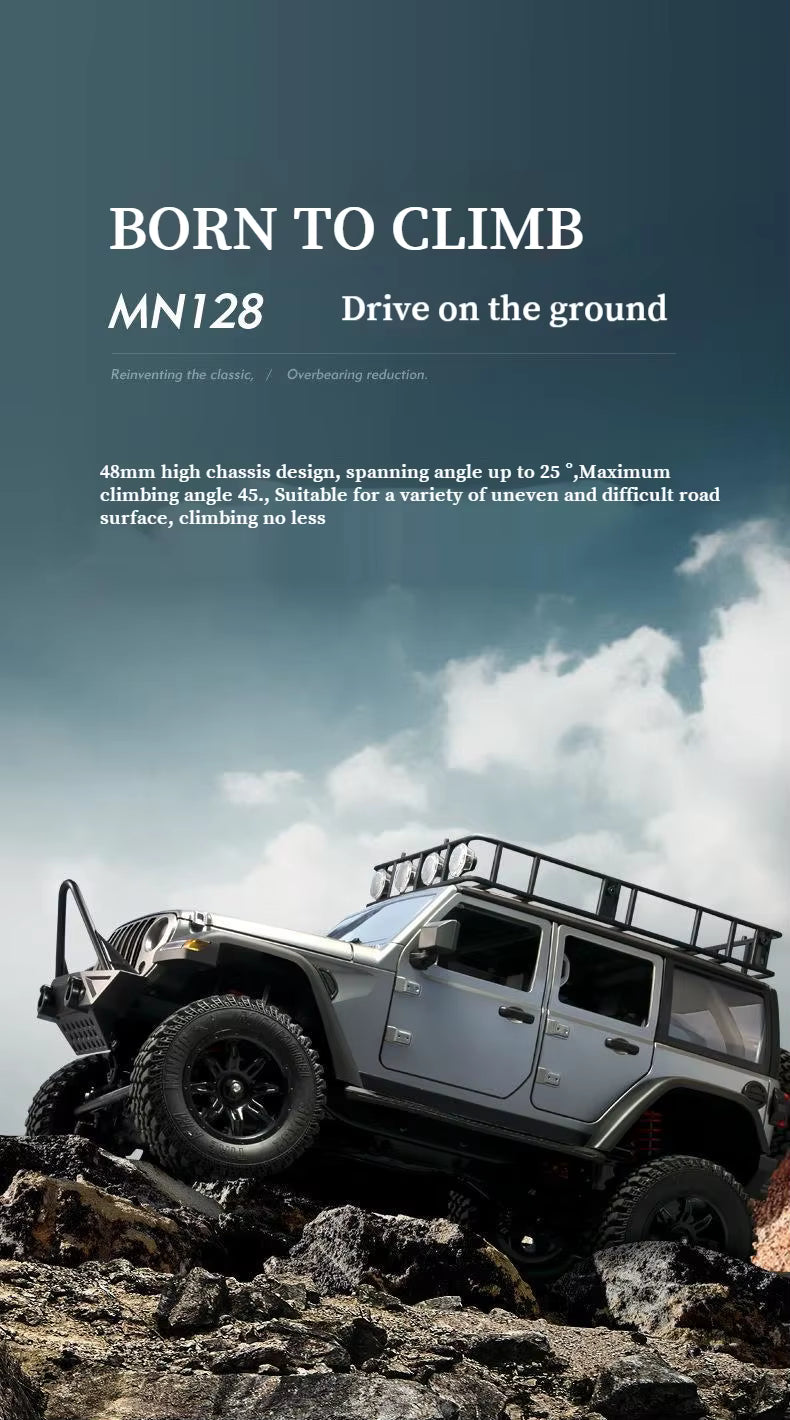 Auto RC Jeep Wrangler Plateado a escala 1:12 con control remoto 2.4G