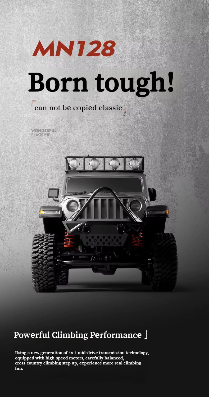 Auto RC Jeep Wrangler Naranjo a escala 1:12 con control remoto 2.4G