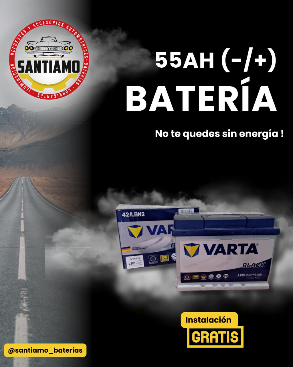 Batería Varta 55AH(-/+) 370cca MF55457