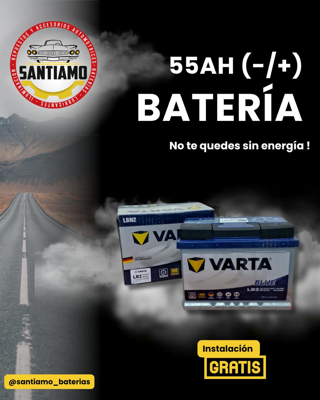 Batería Varta 55AH (-/+) 470cca MF44457