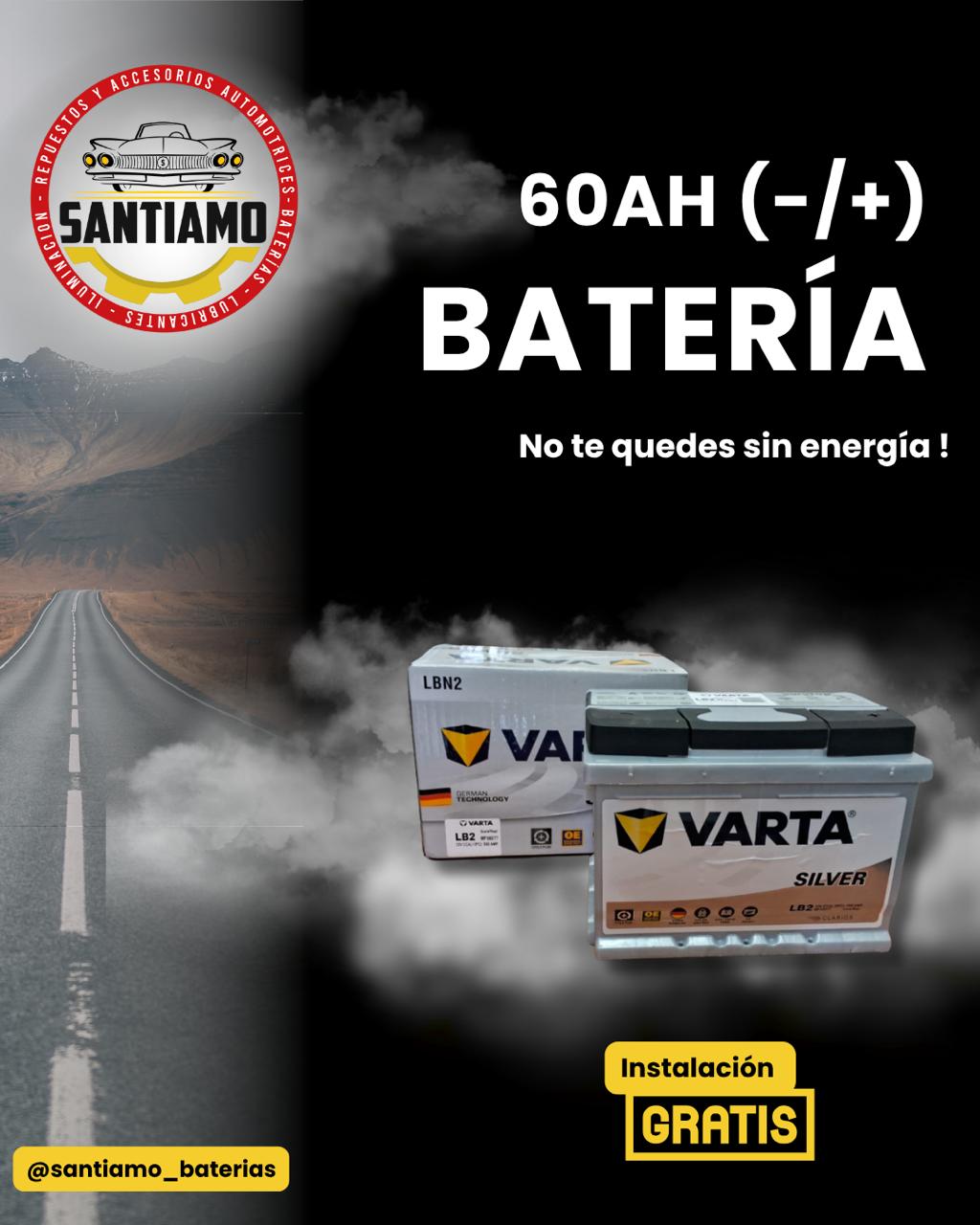 Batería Varta 60AH(-/+) 550cca MF56077