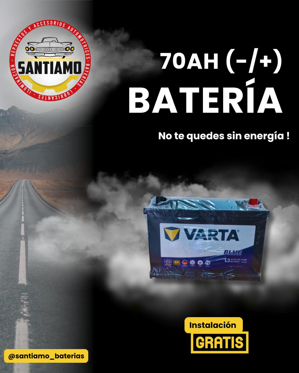 Batería Varta 70AH(-/+) 730cca MF57220