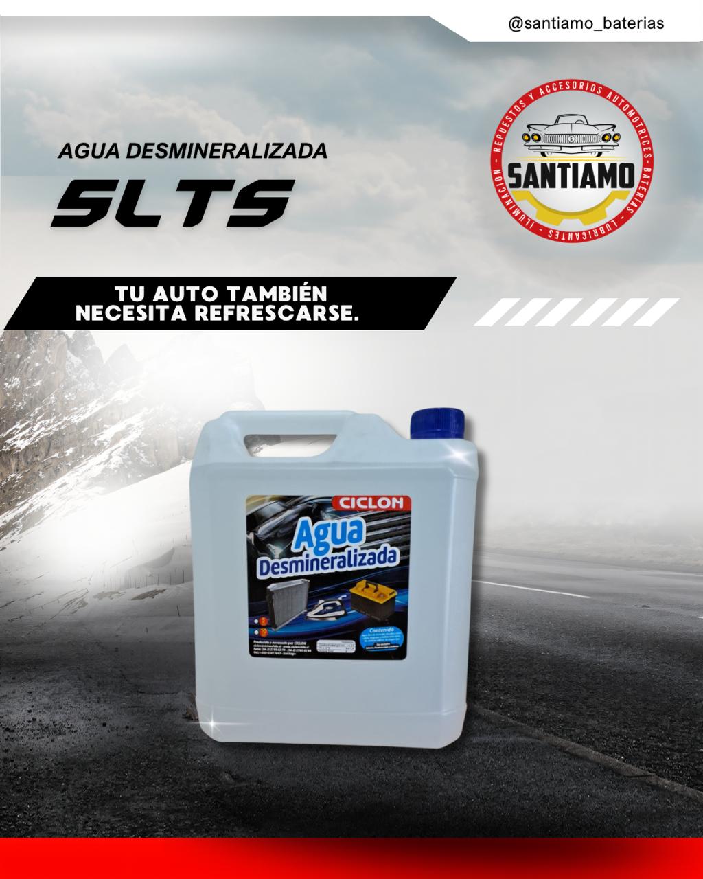 Agua Desmineralizada 5LTS CICLON