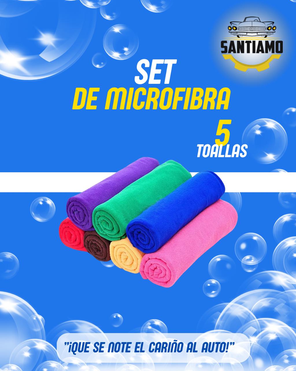 Set de 5 toallas de Microfibra