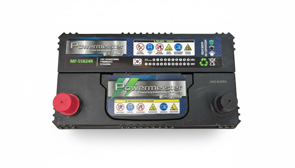 Batería Powermeister 45Ah 430CCA MF 55B24R | Proveedor Oficial Gildemeister