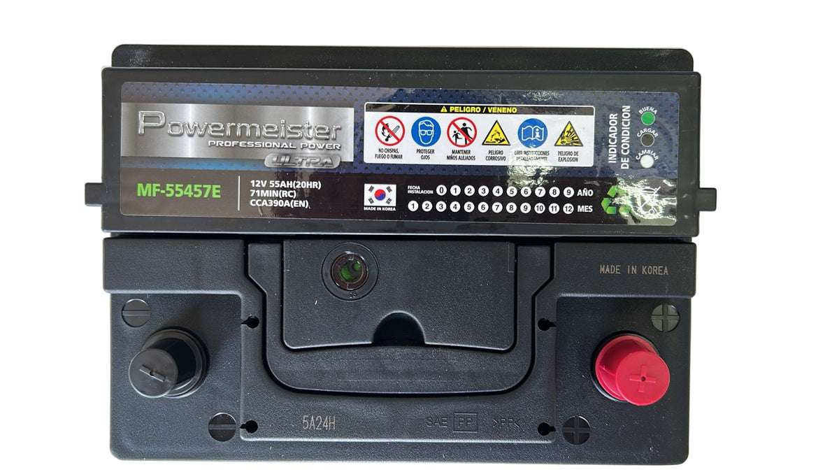 Batería Powermeister 55Ah 390CCA MF 55457E | Proveedor Oficial Gildemeister