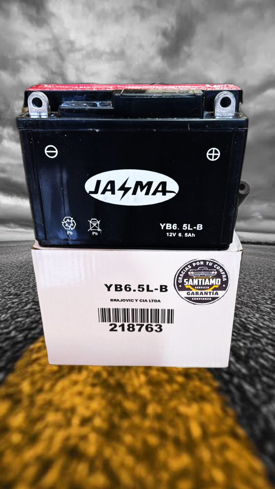Batería Jasma 6.5Ah YB6.5L-B (-/+)