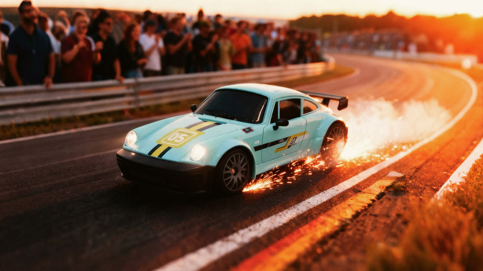 Auto control remoto (RC) modelo Porsche 911 GT 4WD RC escala 1:24