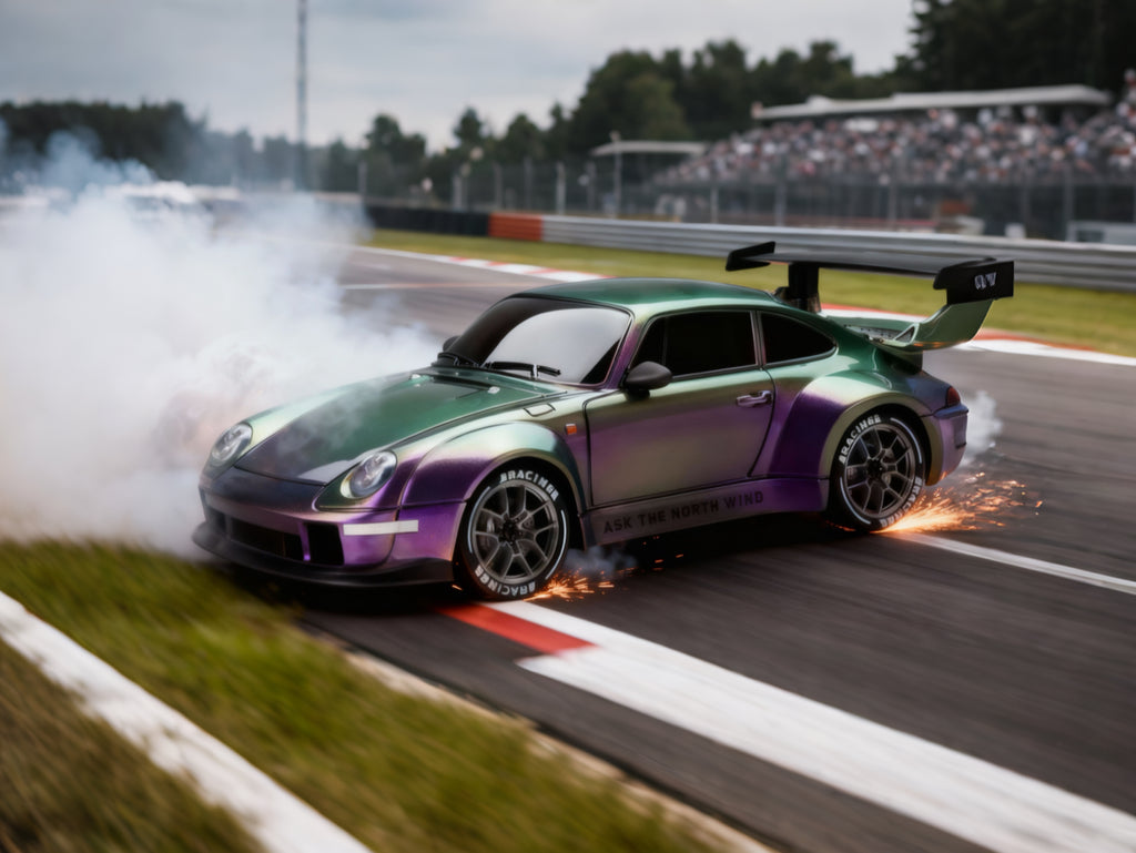 Auto a control remoto Porsche 911 GT Nacarado morado