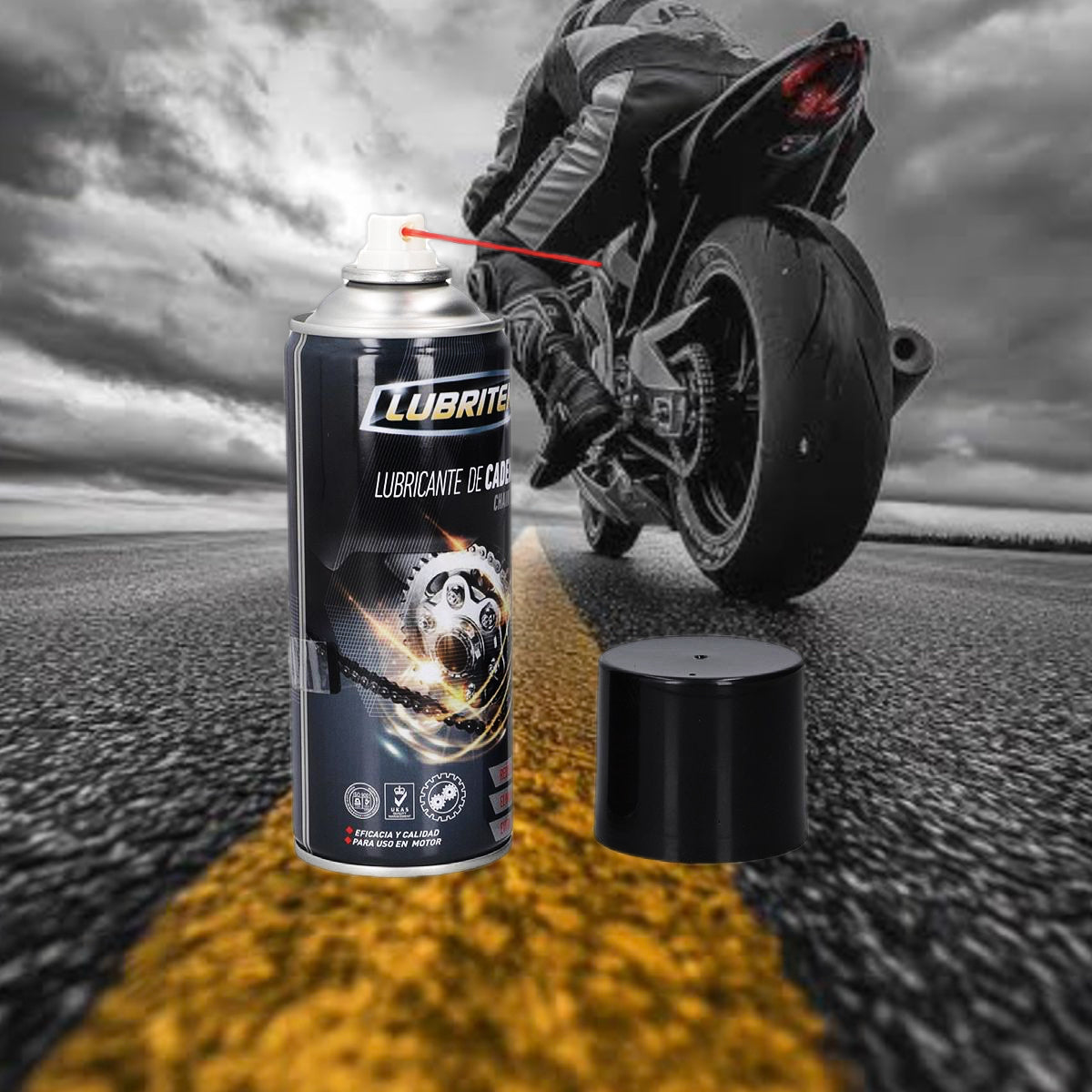 LUBRITEK Lubricante de Cadena Moto 450 ml LB1112C