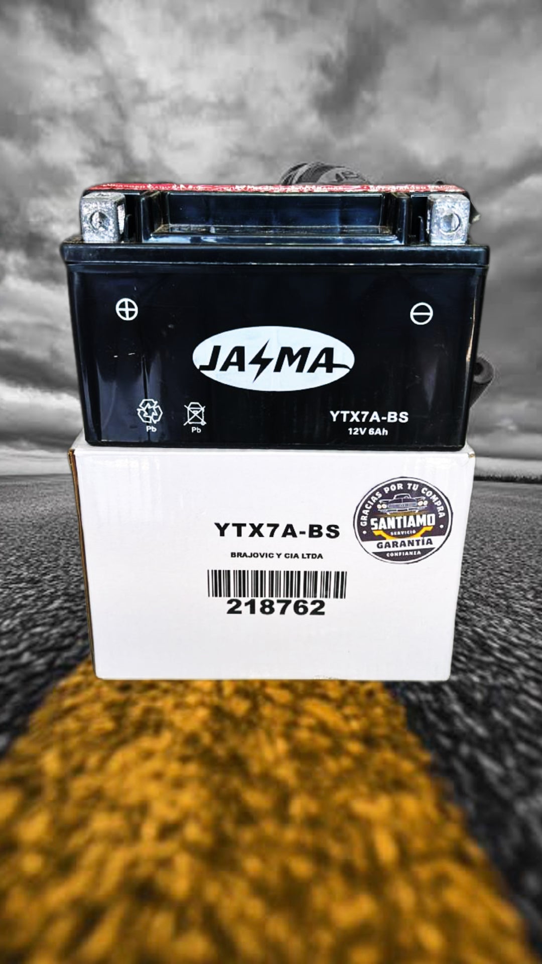 Batería Jasma 6AH YTX7A-BS (+/-)