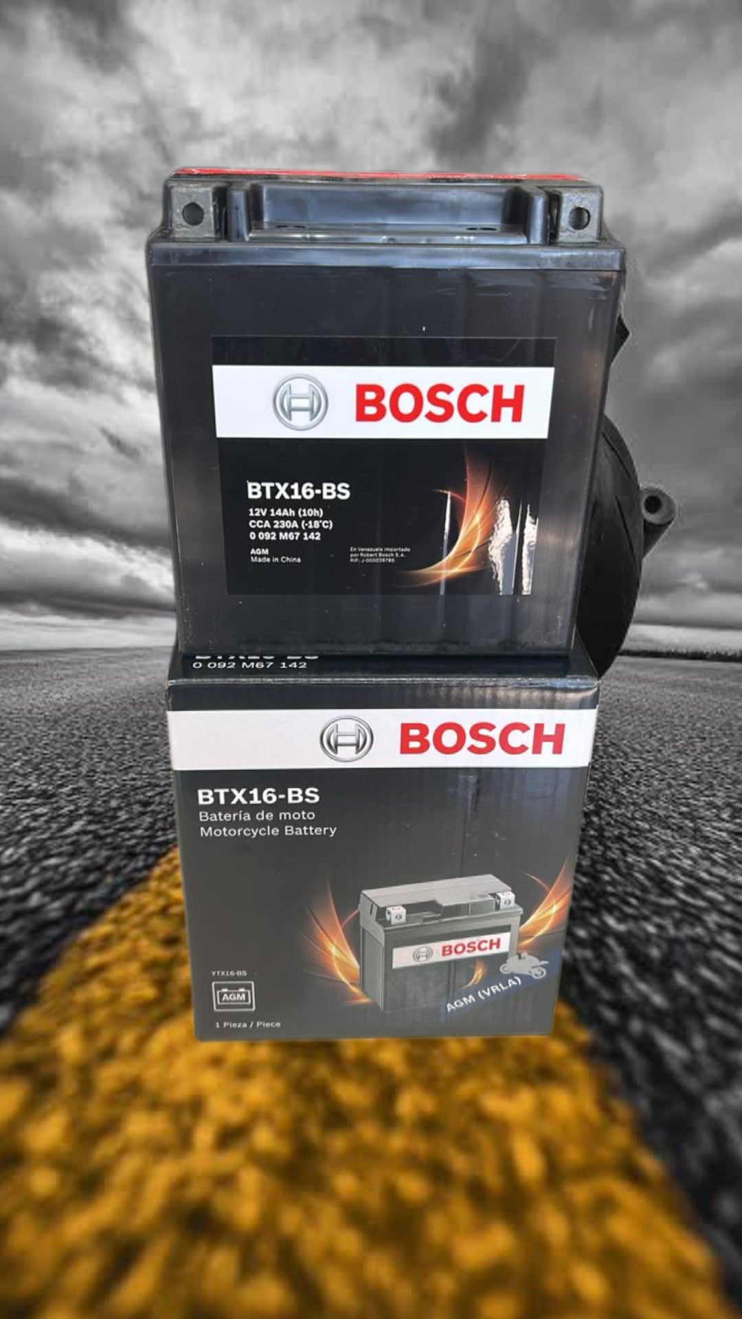 BATERIA BOSCH AGM M6 BTX16 14 AH 230CCA