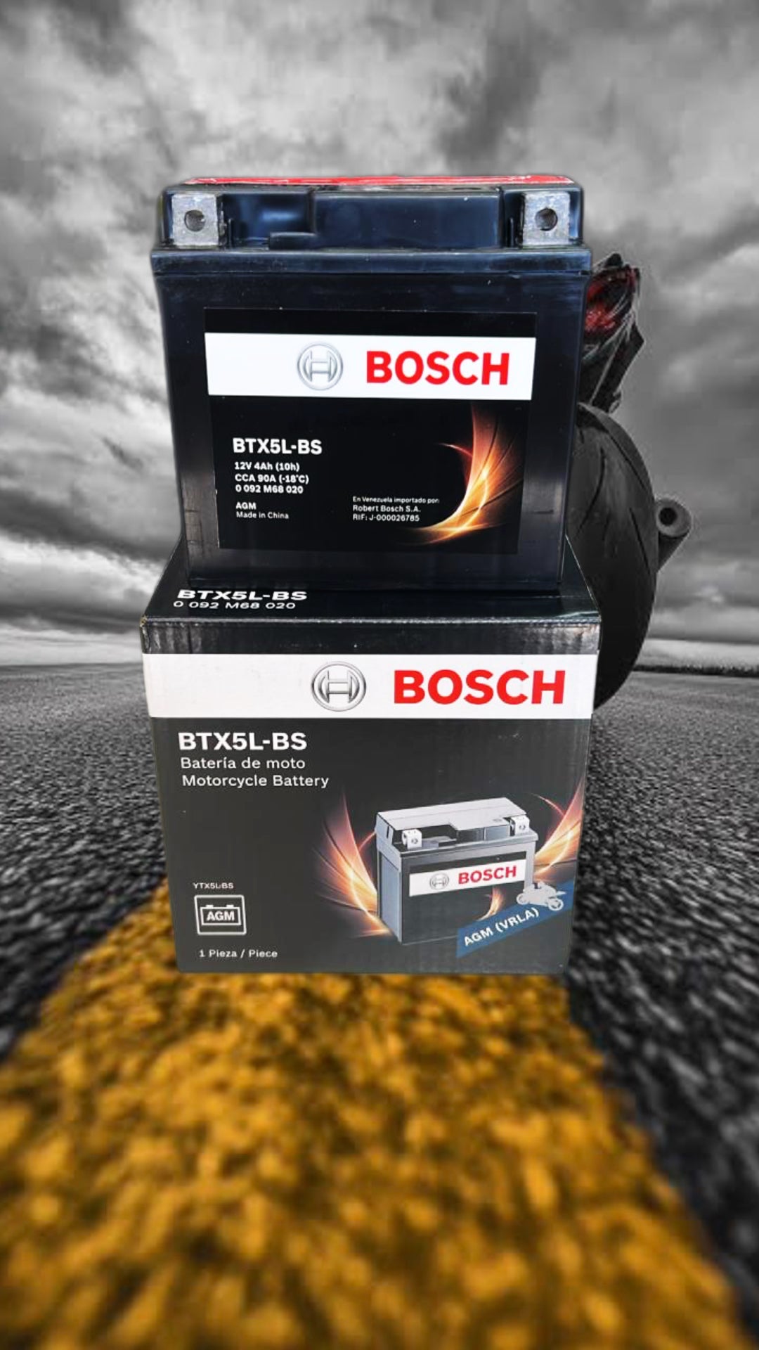 BATERIA BOSCH AGM M6 BTX5L 4 AH 90CCA